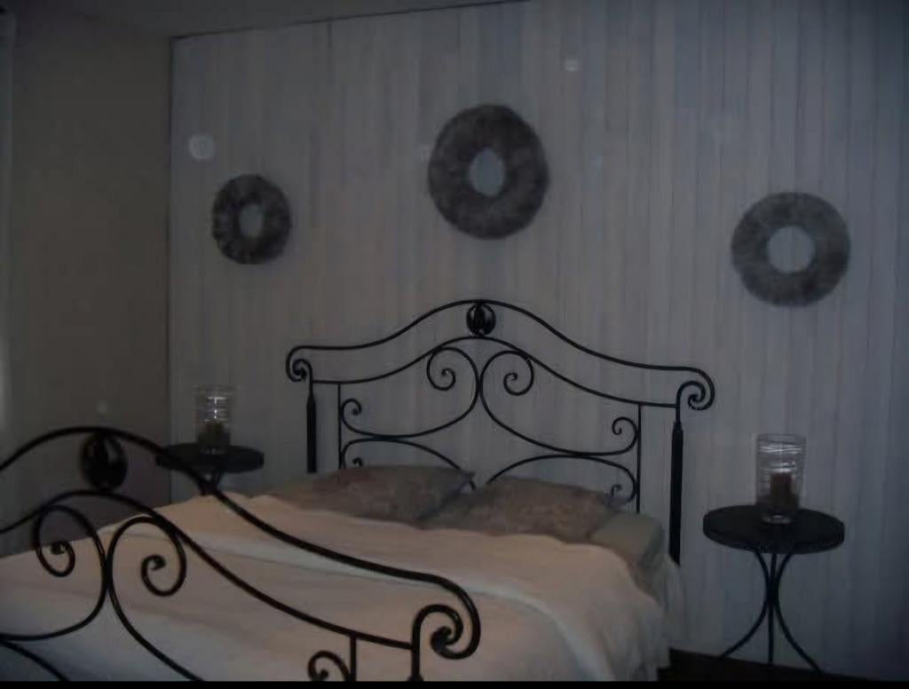 Lit 1m60 fer forge avec sommier, Maison & Meubles, Enlèvement