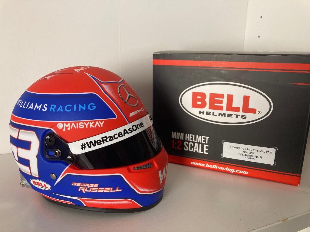 George Russell 1:2 helm 2021 Williams Racing F1 Bell, Ophalen of Verzenden, Nieuw, Formule 1