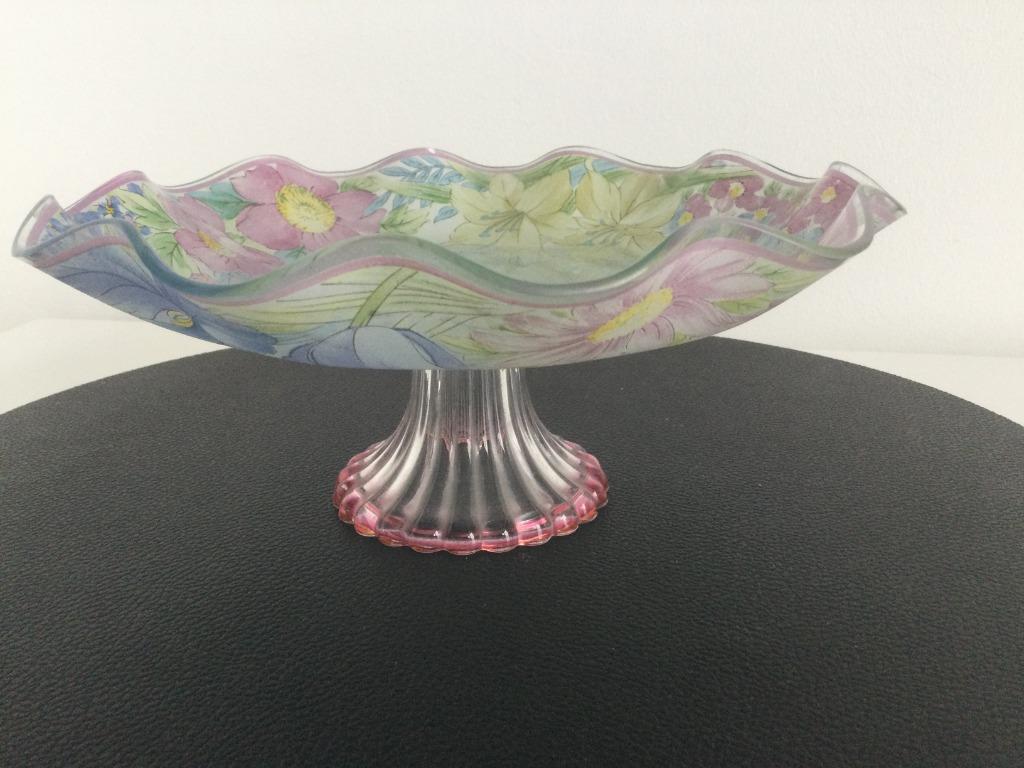 Vintage : coupe à gateaux en verre Soga (Japon), Enlèvement