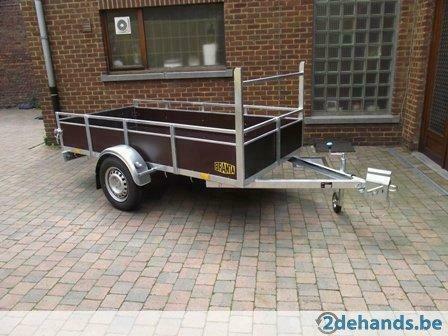Professionele enkelasaanhangwagen 2,61 x 1,5m te 9300 Aalst, Auto diversen, Auto-accessoires, Nieuw, Ophalen