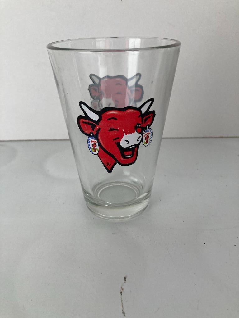 La Vache Qui Rit vintage glas, Ophalen of Verzenden, Zo goed als nieuw, Gebruiksvoorwerp