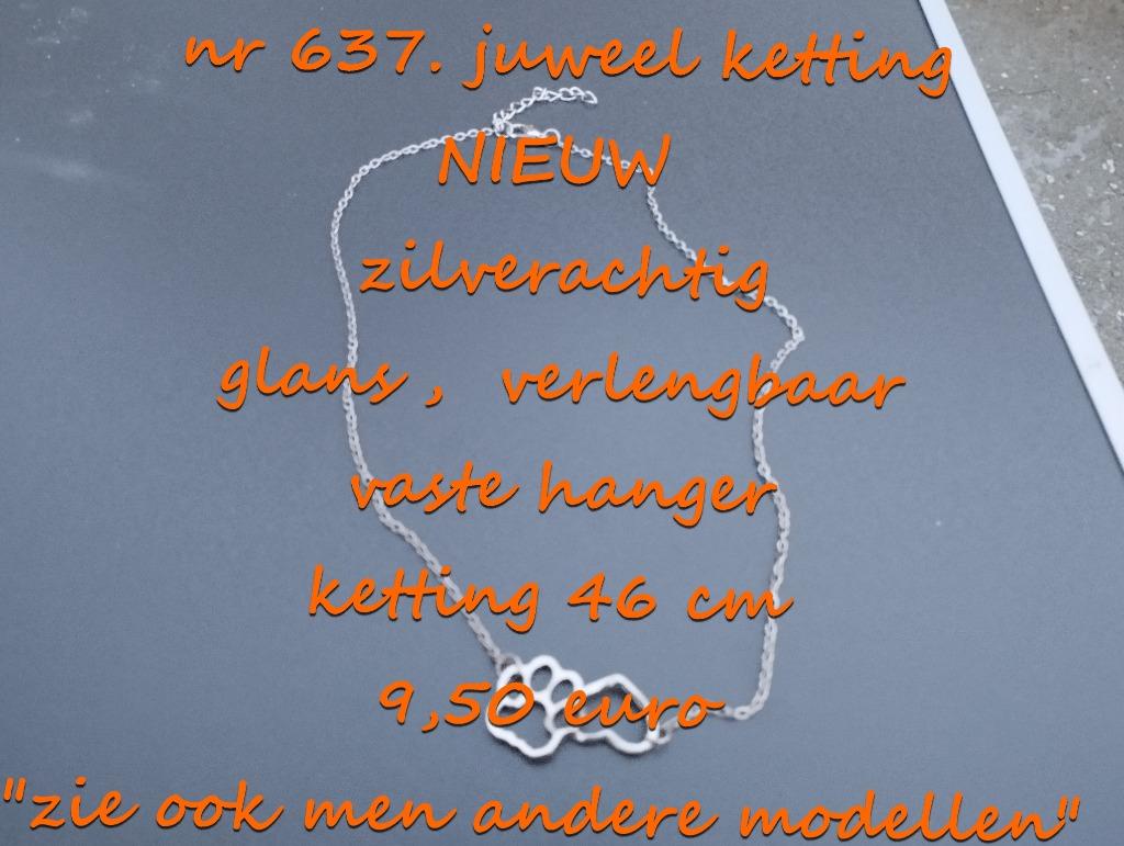 637. Juweel : ketting , NIEUW , verzending inbegrepen, Overige materialen, Verstelbaar, Verzenden, Nieuw