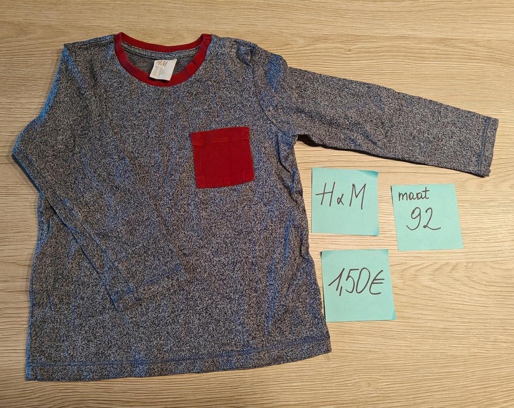 T-shirt lange mouwen H&M - maat 92, Kinderen en Baby's, Kinderkleding | Maat 92, Gebruikt, H&M, Ophalen of Verzenden, Shirt of Longsleeve