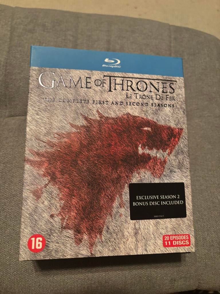 Blu-Ray game of thrones seizoen 1 en 2, Enlèvement ou Envoi, Comme neuf, Science-Fiction et Fantasy