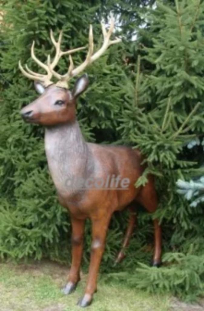 Edelhert_Eland op ware Grootte kunsthars beeld, Tuin en Terras, Ophalen of Verzenden, Nieuw, Kunststof, Dierenbeeld