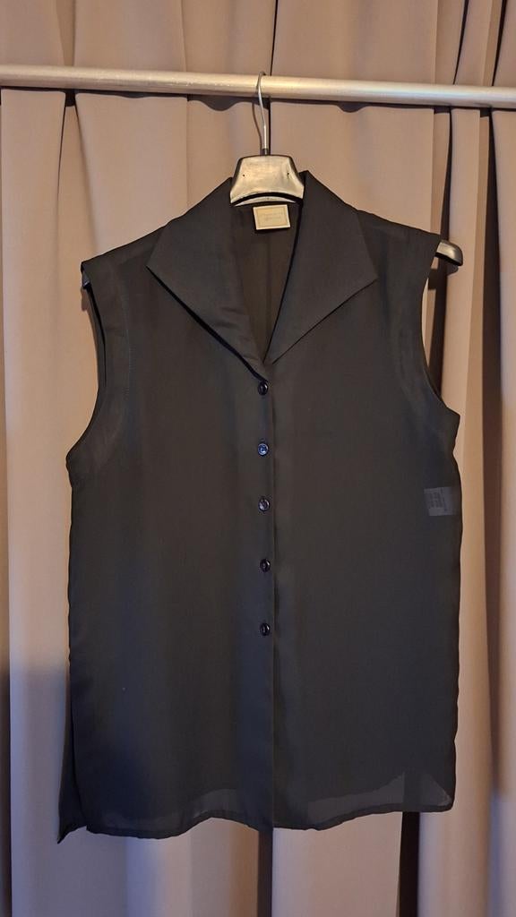Dames doorkijk blouse zwart maat 40/12 nieuw zonder mouwen., Kleding | Dames, Zwart, Maat 42/44 (L), Ophalen of Verzenden, Zonder mouw