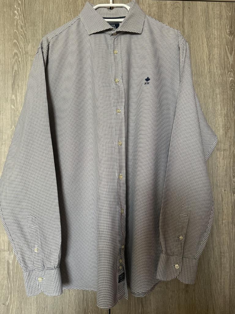 Herenhemd River Woods (maat XL), Kleding | Heren, Overhemden, Gedragen, Halswijdte 43/44 (XL), Wit, Ophalen of Verzenden