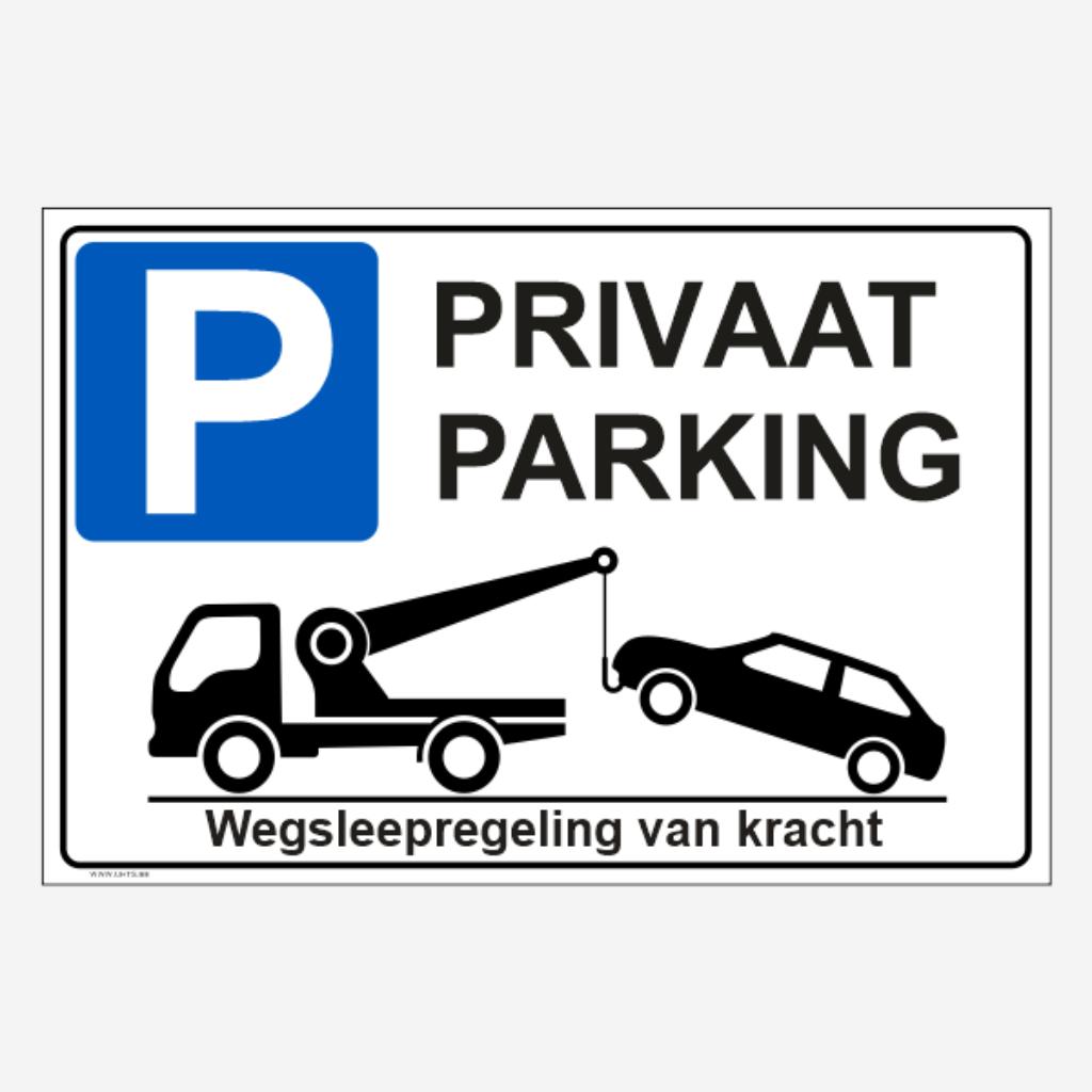 Bord of sticker Privaat parking Art.P11, Ophalen of Verzenden