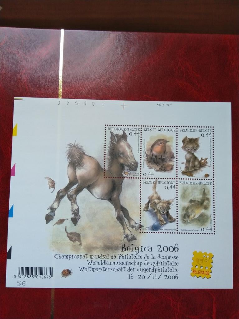 Belgique, philatélie pour la jeunesse 2004, Envoi, Non oblitéré, Animal et Nature