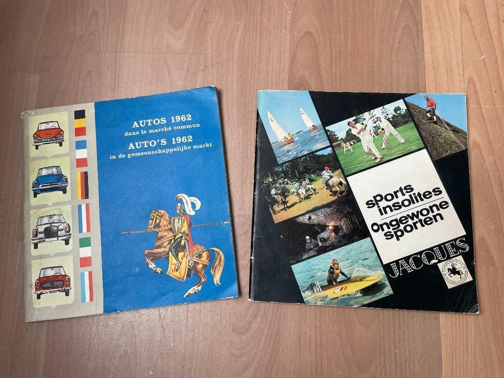 Voitures 1962 + Sports insolites/Sports insolites (1967), Livres, Enlèvement ou Envoi, Utilisé, CHOCOLAT JACQUES, Album d'images