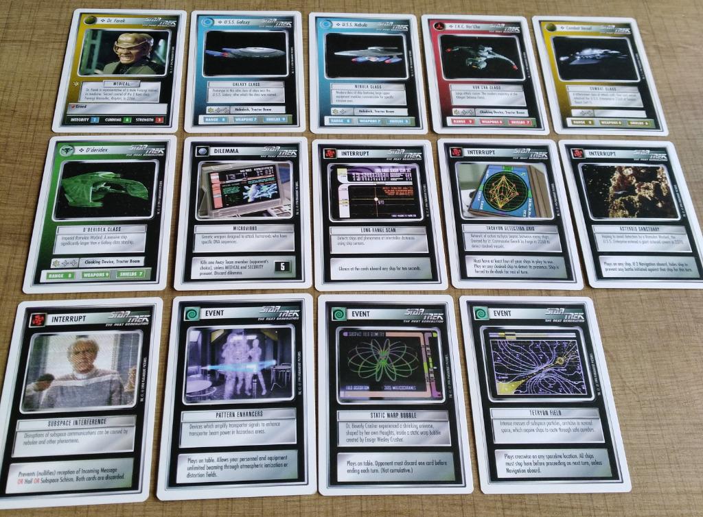 14 kaarten - Star Trek - Next Generation - Card Game, Enlèvement ou Envoi, Comme neuf, Plusieurs cartes