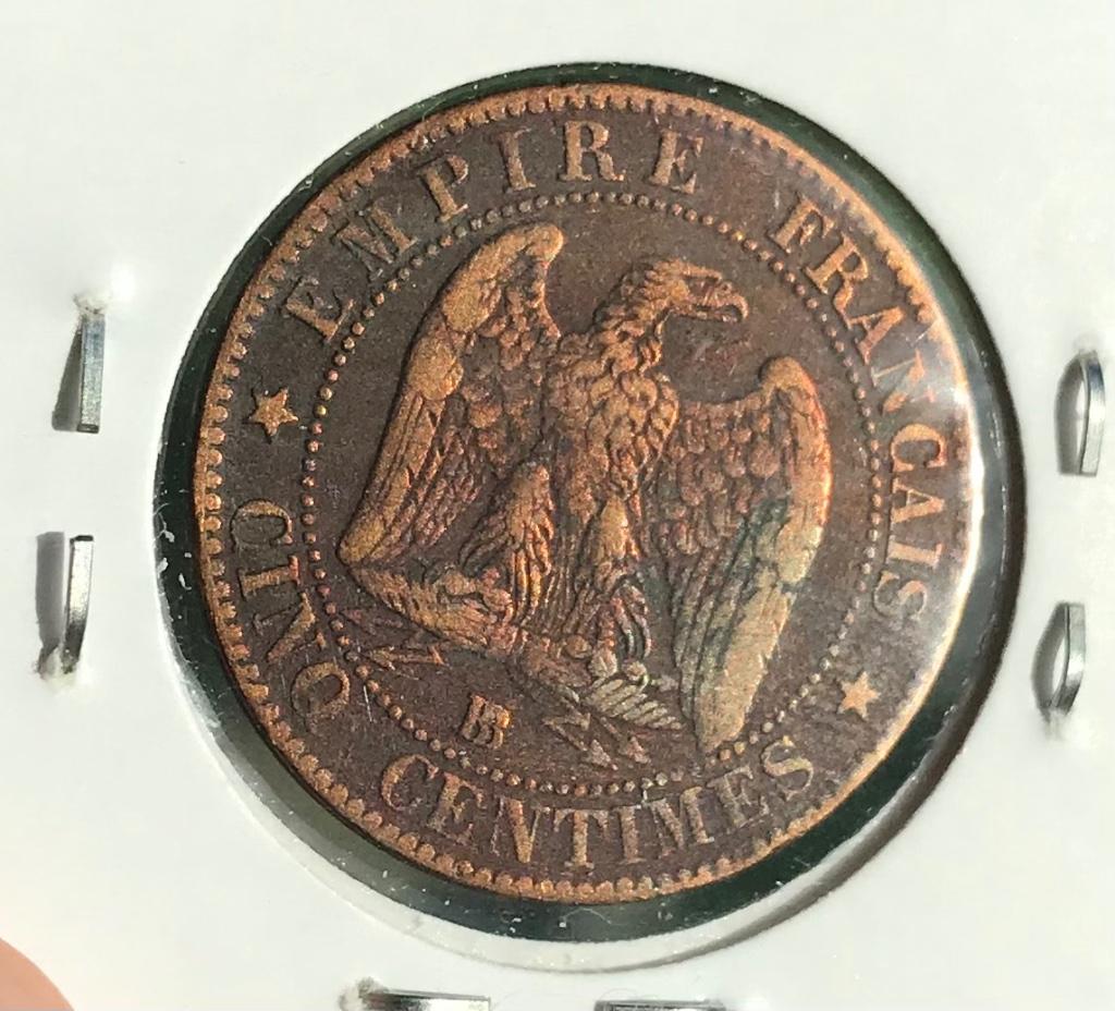 5 centimes Nap III 1854 BB, Enlèvement ou Envoi, France, Monnaie en vrac