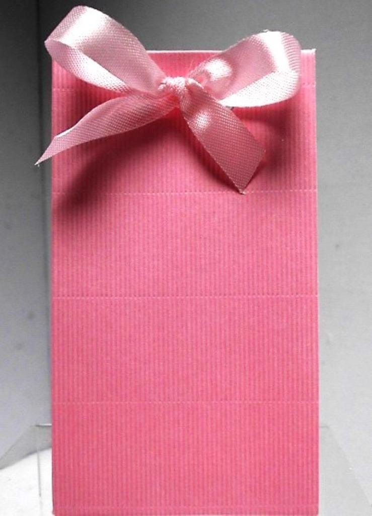 Bedankje geribbeld roze doopsuiker doosje - 25 stuks voor 5€, Ophalen, Nieuw, Kraamcadeau