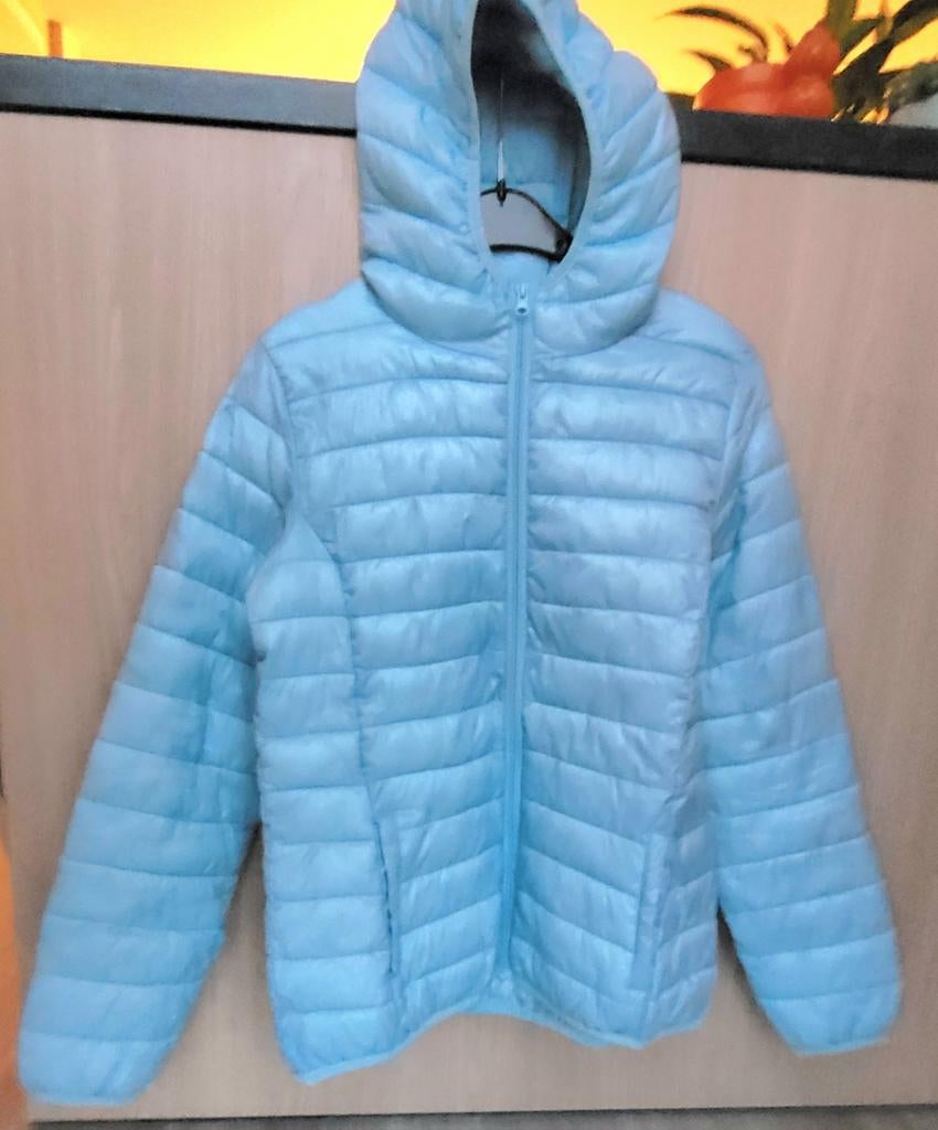 Als nieuwe blauwe donsjas - Up 2 Fashion - maat S(ong. M 40), Up2Fashion, Blauw, Ophalen of Verzenden, Zo goed als nieuw