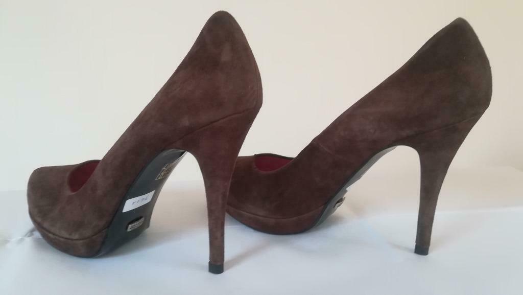 761A* BUFFALO LONDON sexy escarpins bruns cuir (41), Neuf, Escarpins, Brun, Envoi