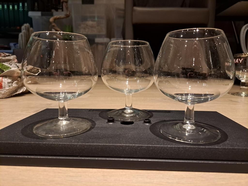 Te koop : drie congac glazen., Verzamelen, Ophalen