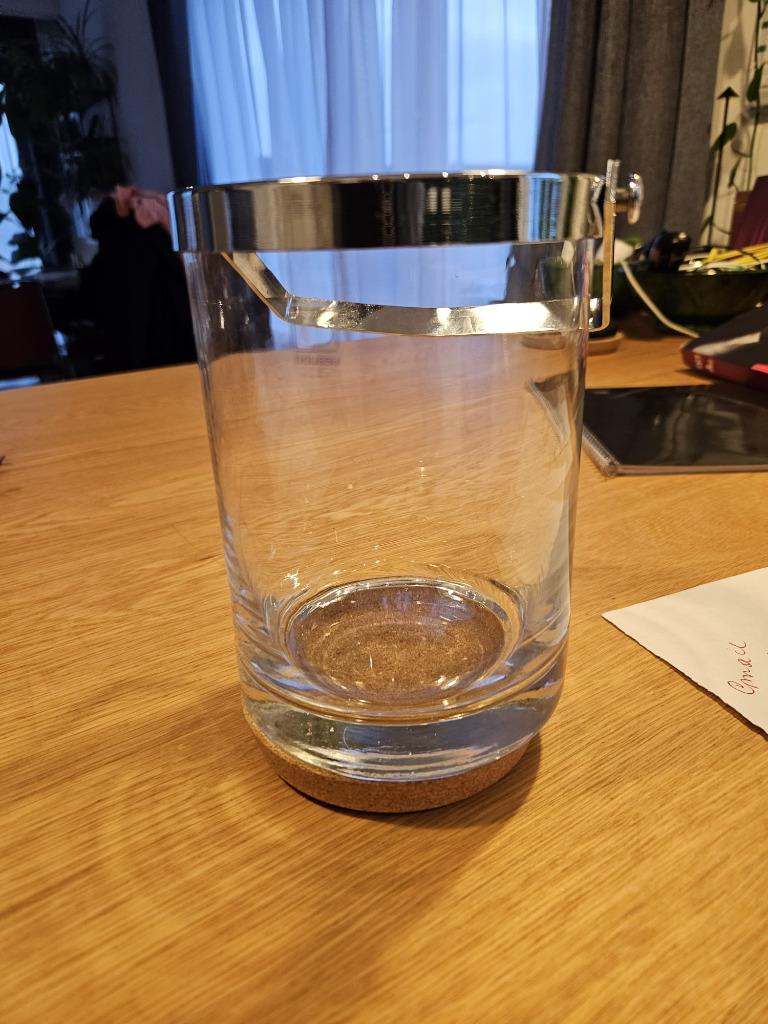 Glass Ice Bucket Boussu Belgium, Ophalen, Zo goed als nieuw, Overige typen