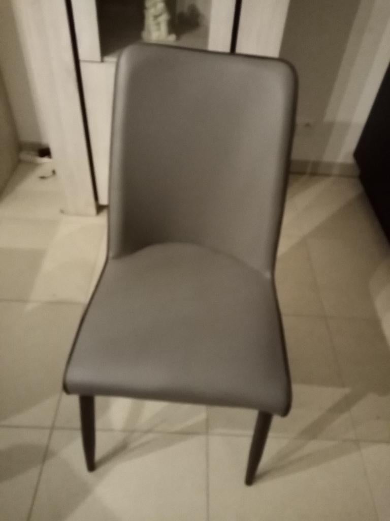 stoelen (keuken of eetkamer), Gris, Comme neuf, Synthétique, Enlèvement