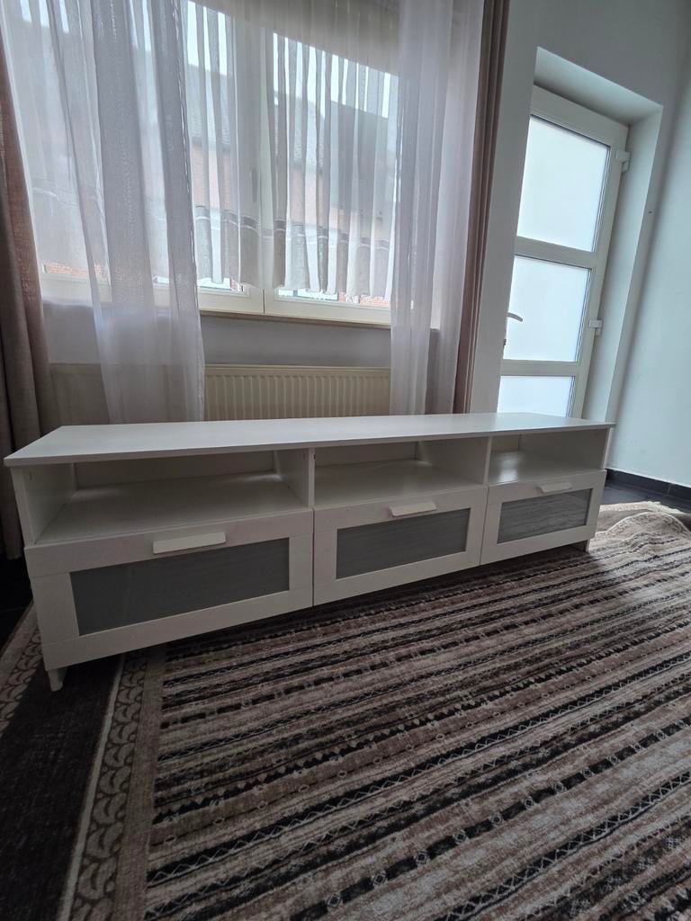 Witte tv-kast/tv-meubel. 3 schuiven., Ophalen