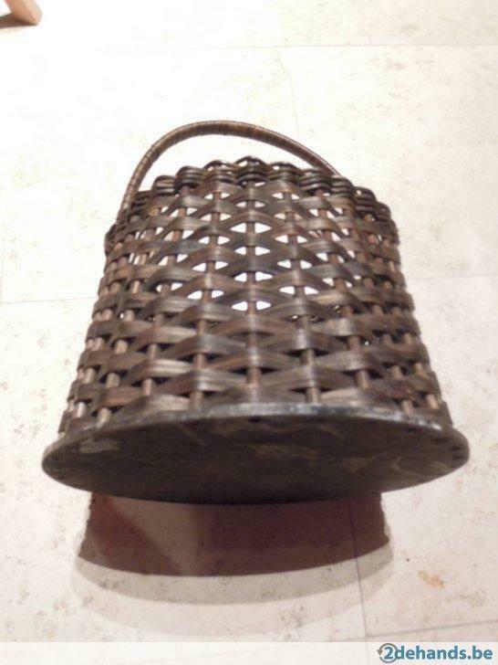 rieten korf - eierenmand mand hout riet, Ophalen of Verzenden, Gebruikt, Hout, Mand
