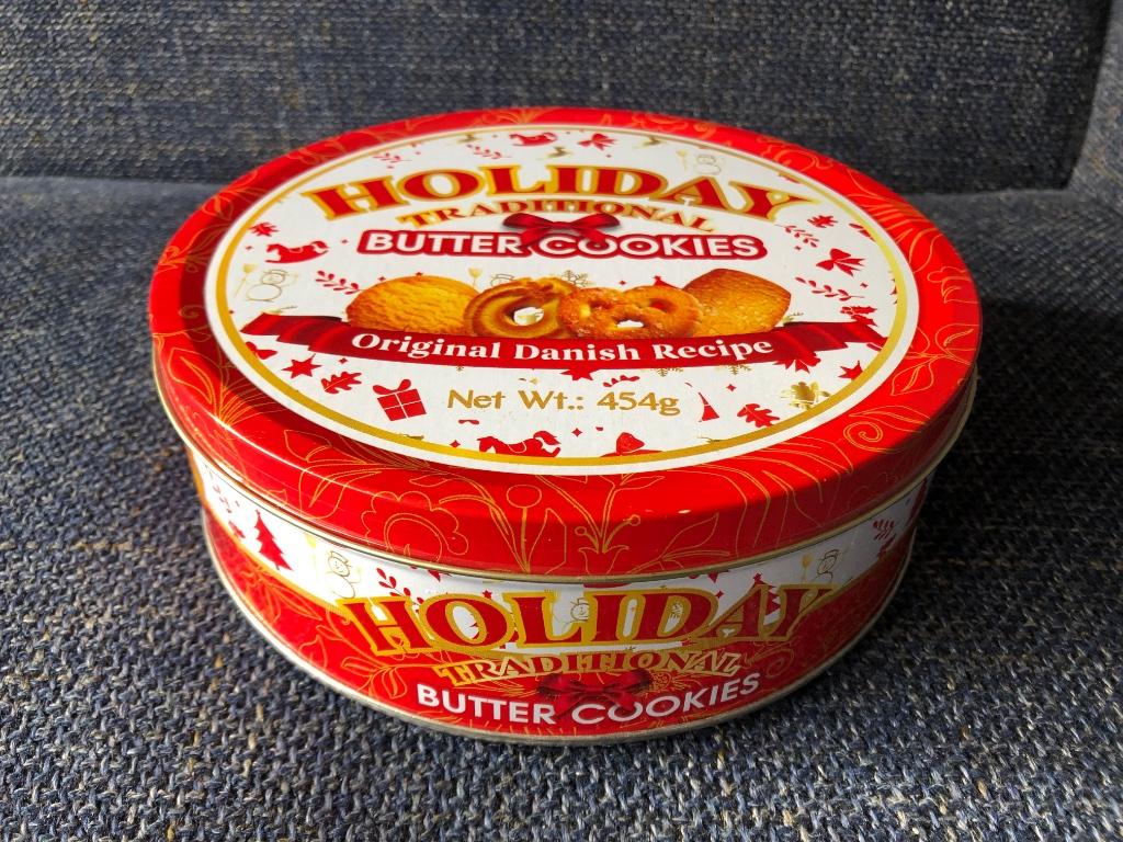 Koektrommel Holiday traditional butter cookies blik, Enlèvement ou Envoi, Comme neuf, Biscuits, Autres marques