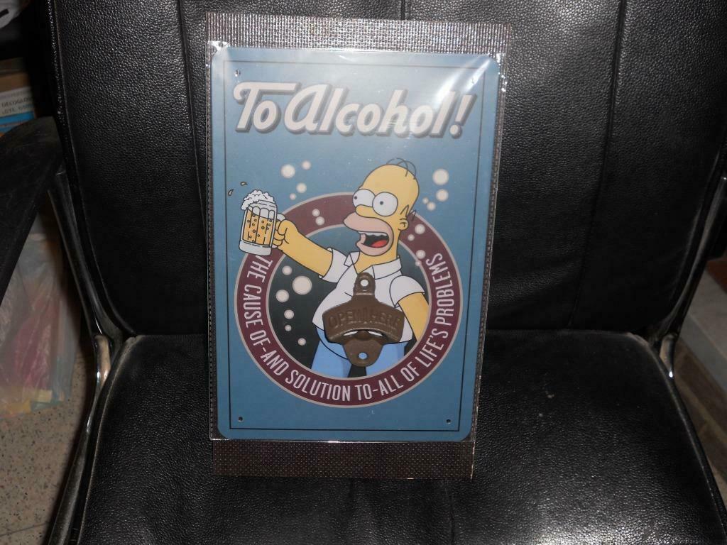 reclame plaat to alcohol! met flessen opener, Enlèvement ou Envoi, Neuf