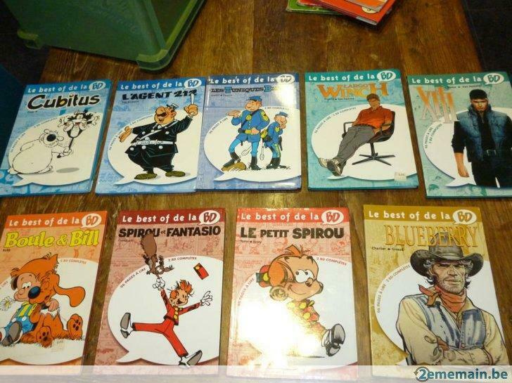 9 livres BD Dupuis "Le best of de la BD" Spirou Largo Winch, Boeken, Stripverhalen, Gelezen, Ophalen