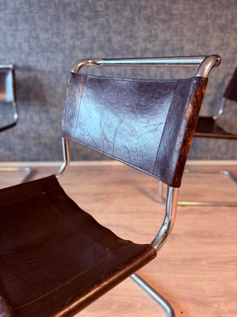 3 Vintage Mart Stam S 33 Cantilever Chairs for Thonet, Ophalen