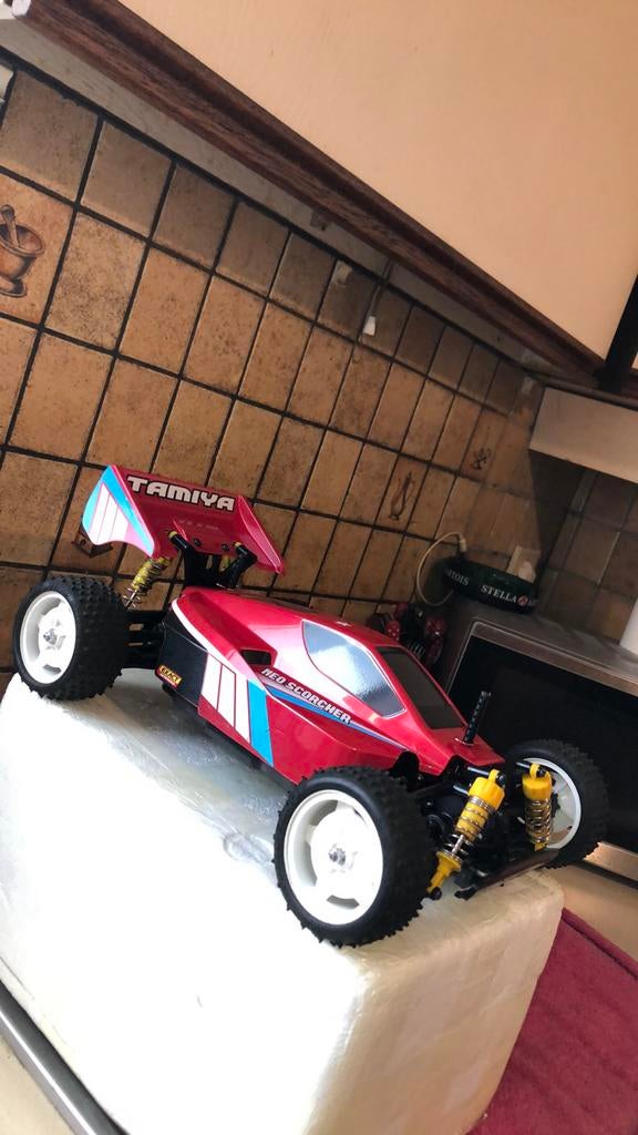 RC Tamiya NEO SCORCHER 4X4 ATR, Échelle 1:10, Enlèvement ou Envoi, Voiture off road, Utilisé