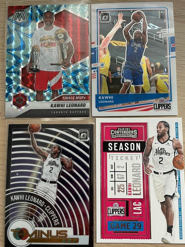 4 cartes Kawhi Leonard, Enlèvement ou Envoi, Neuf, Plusieurs images
