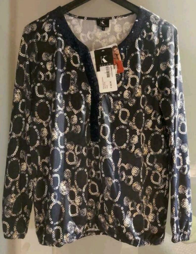 K-Design Blouse Q827 / P744 Maat Smal, K-design, Blauw, Nieuw, Ophalen of Verzenden