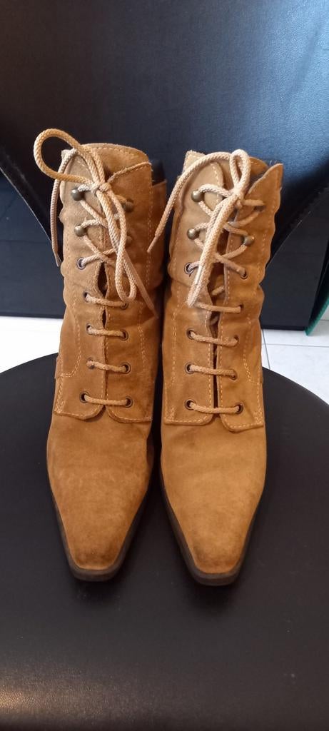 Bottines vintage en jean ESPIRIT, Vêtements | Femmes, Enlèvement ou Envoi, Brun, Boots et Botinnes, Porté