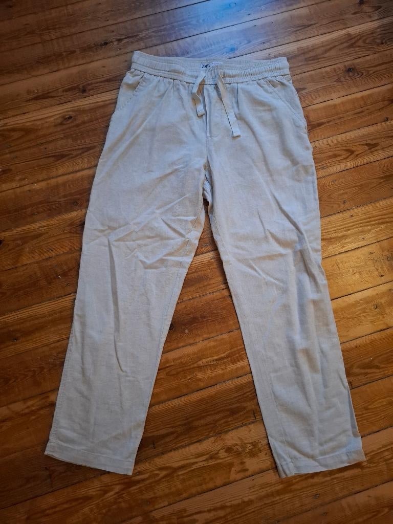 Pantalon homme lin taille M, Beige, Comme neuf, Enlèvement, Zara Man