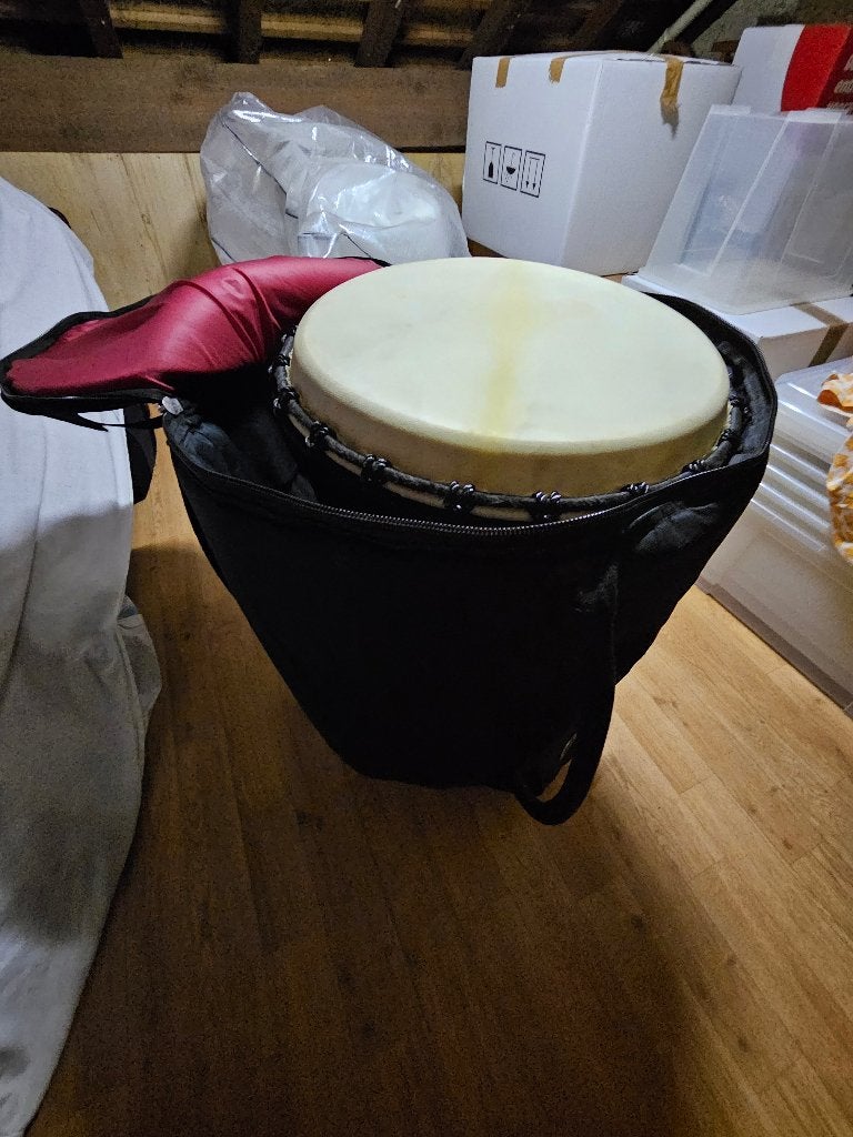 Djembé met zeer goede opbergzak, Muziek en Instrumenten, Ophalen, Gebruikt, Overige merken