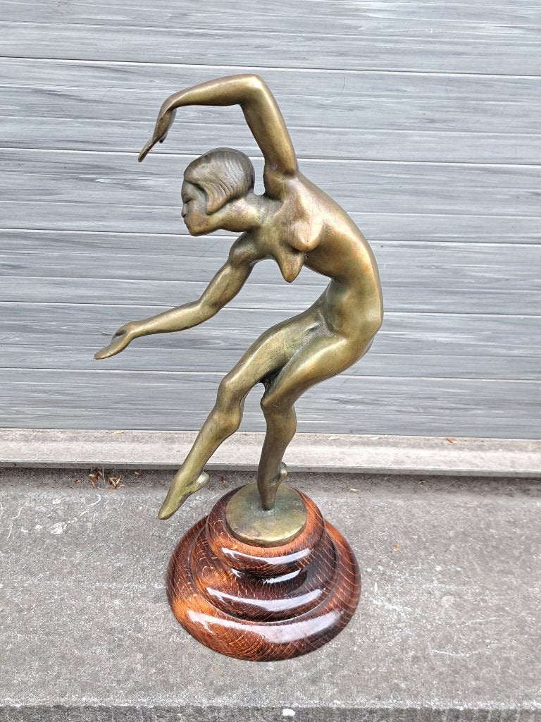 bronze femme nue danseuse, Antiquités & Art, Enlèvement ou Envoi, Bronze