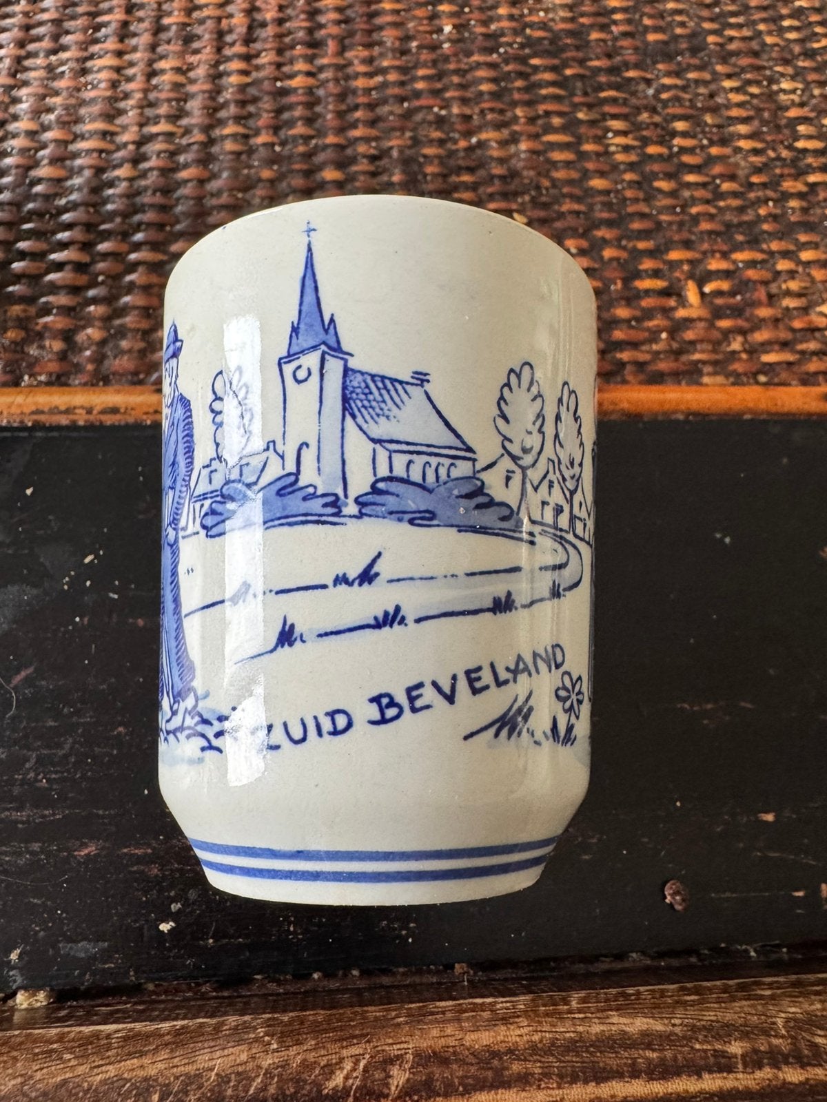 Delfts Blauw decoratieve beker „Zuid-Beveland”, Ophalen of Verzenden