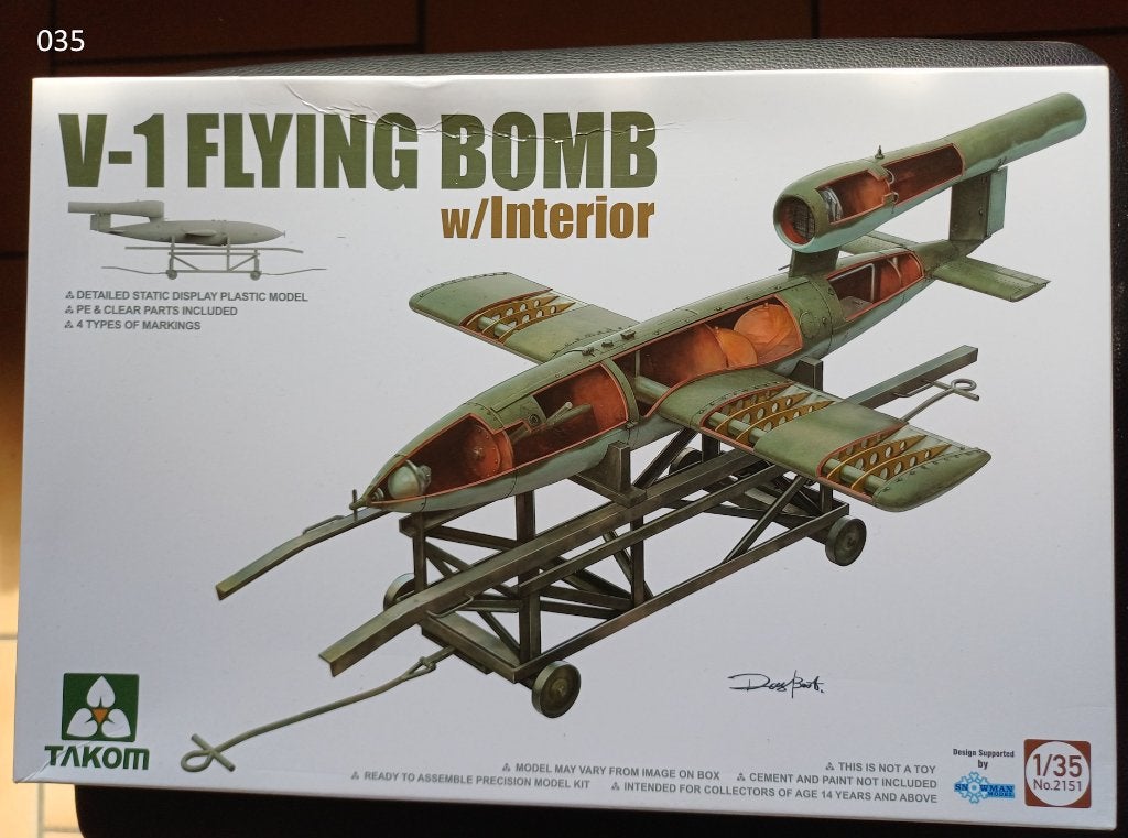 V-1 Flying Bomb w/ interior 1/35 Takom, Enlèvement ou Envoi