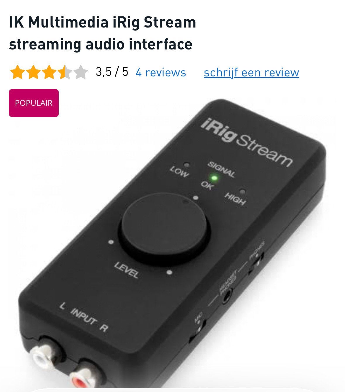 Irig stream nieuw met garantie, Audio, Tv en Foto, Professionele apparaten, Ophalen of Verzenden, Zo goed als nieuw