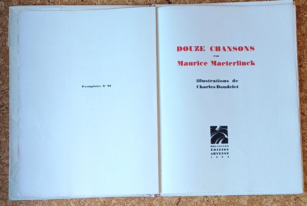 Maeterlinck: Douze Chansons, Ill. Charles Doudelet., Ophalen of Verzenden, Maeterlinck