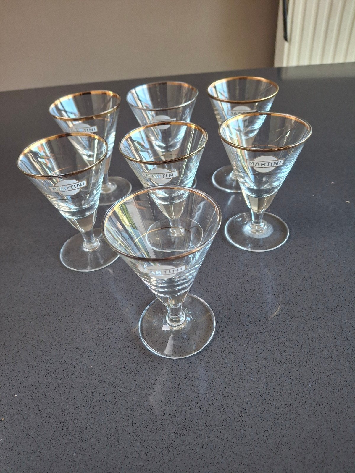 7 vintage glazen van martini, Ophalen
