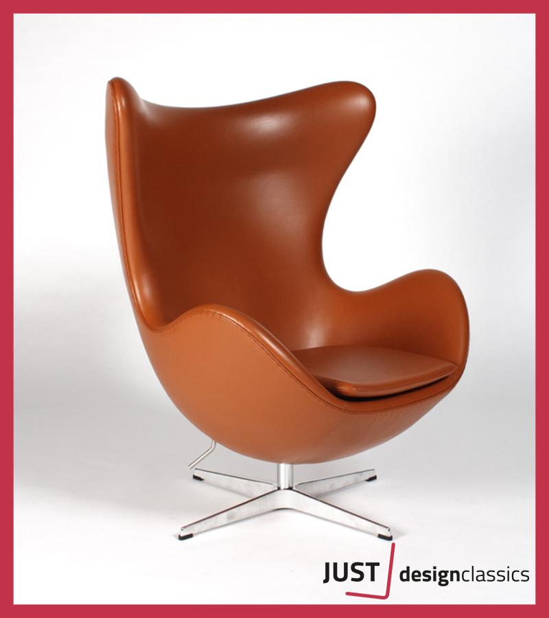 Fritz Hansen Egg Chair Cognac (Walnut) Leder Nieuw, Huis en Inrichting, Ophalen, Nieuw