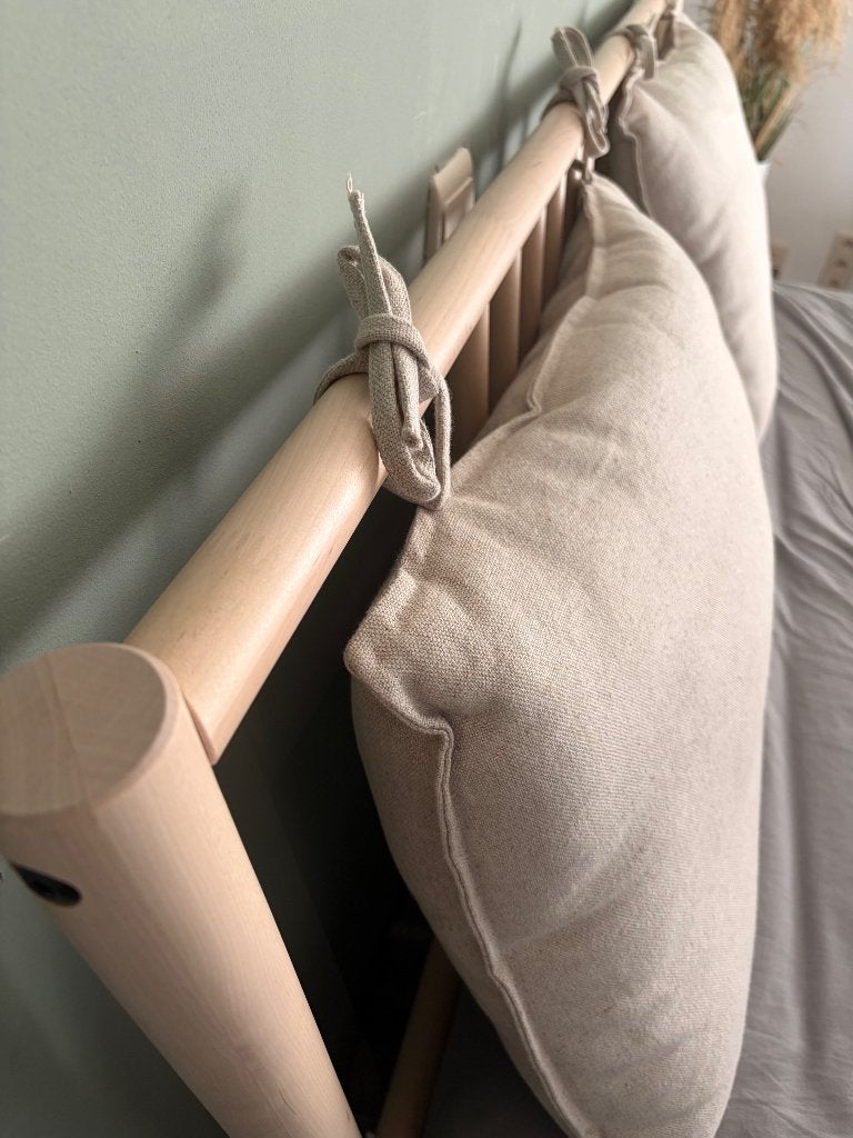 Compleet bed (+lattenbodem en matras), Huis en Inrichting, Ophalen, Bruin, Tweepersoons, Scandinavisch