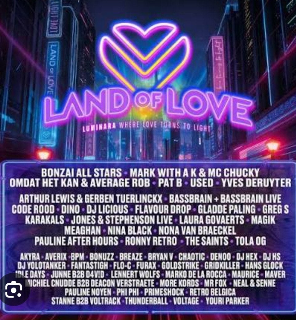 land of love tickets te koop 50/stuk