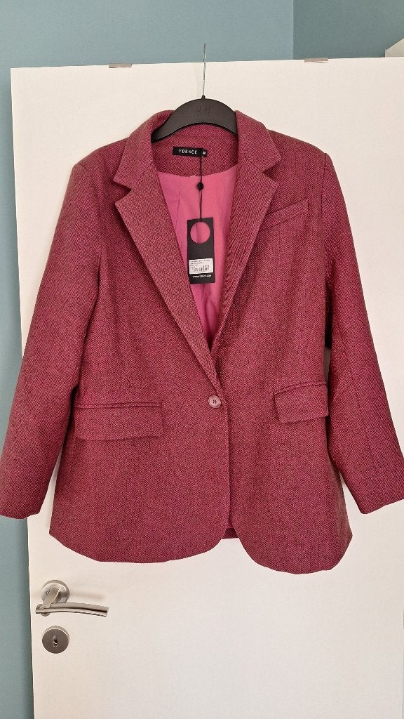 NIEUW: Donkerroze blazer Ydence M, Maat 38/40 (M), Nieuw, Jasje, Roze