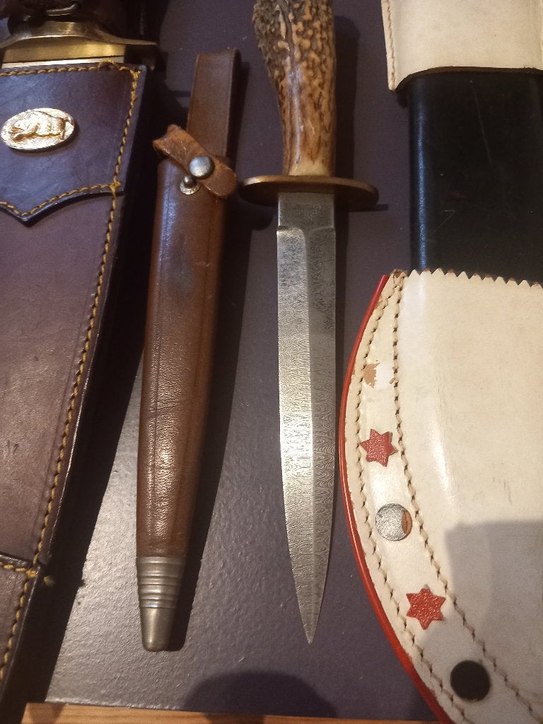 Hubertus solingen damast mes, Ophalen of Verzenden
