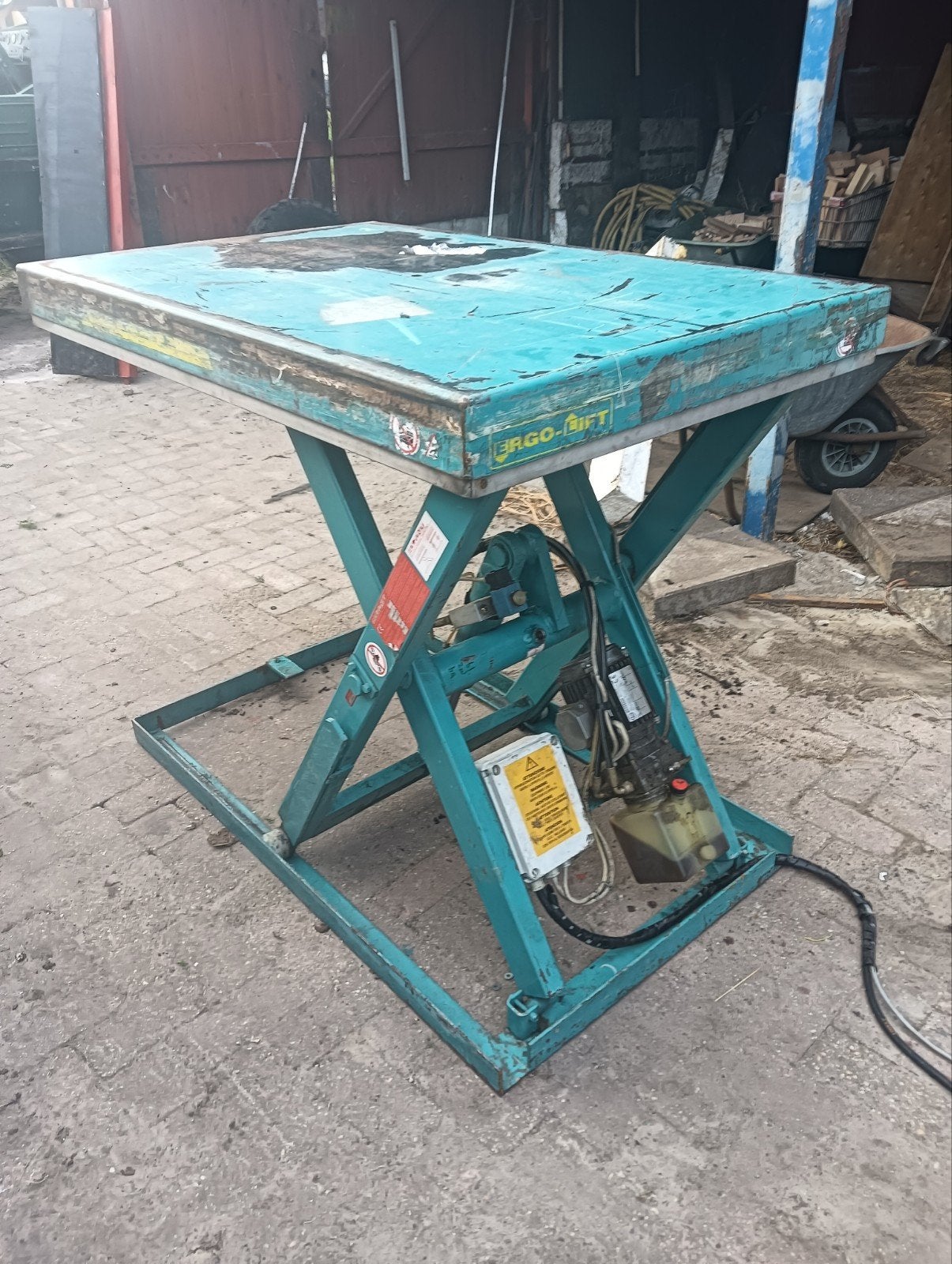 Heftafel. Schaartafel, Ophalen