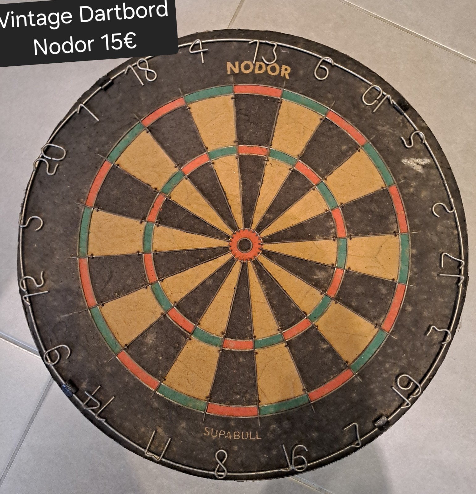 Vintage Dartbord Nodor, Ophalen, Gebruikt, Dartbord, Soft tip