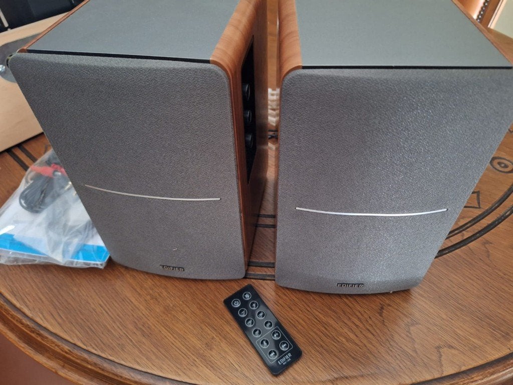 EDIFIER R1280DB Multimedia Speakers Hout (2 stuks), Computers en Software, Pc speakers, Gebruikt, Audiokanaal 2.0, Ophalen
