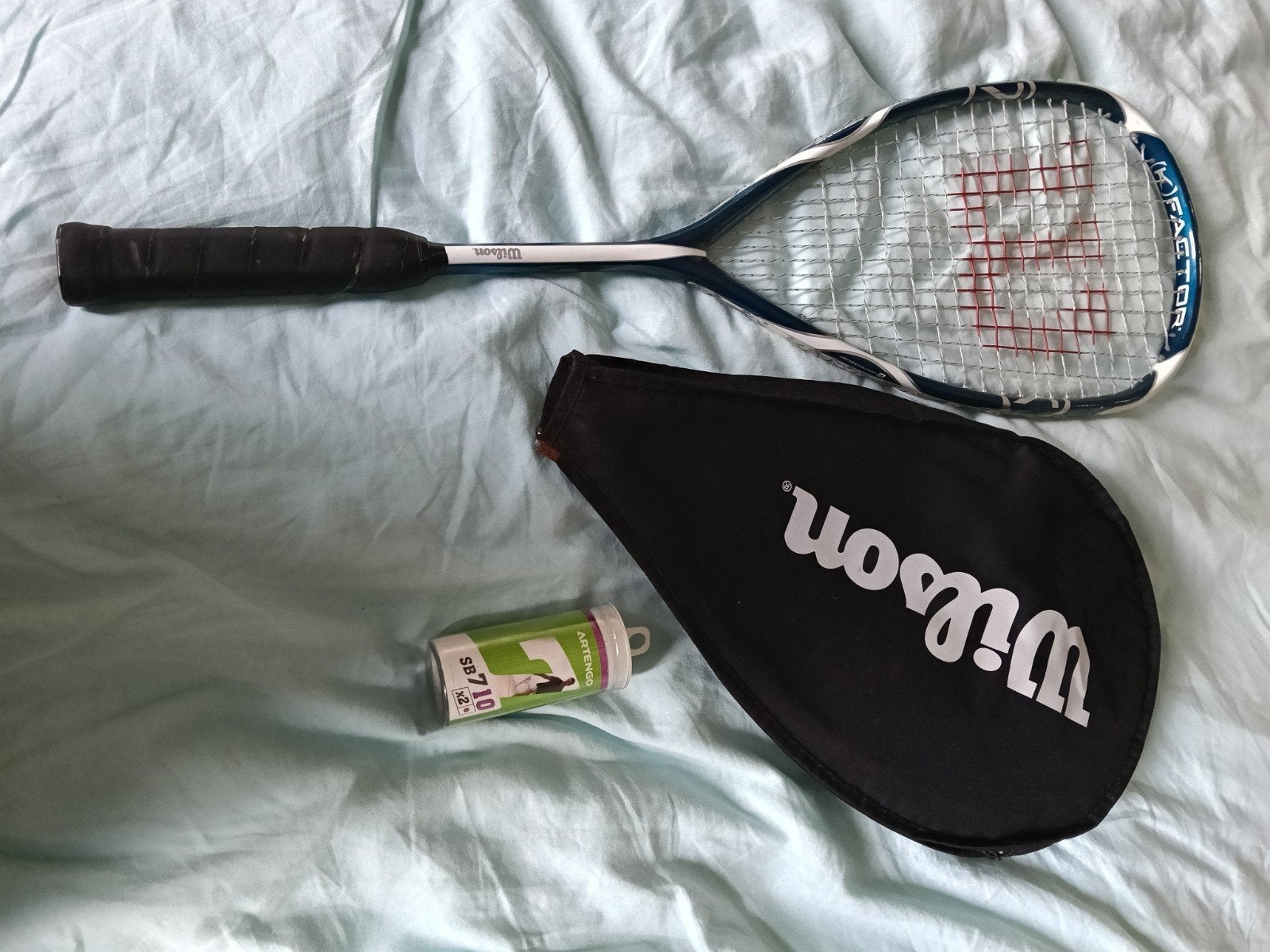 Squash racket Wilson, Sport en Fitness, Squash, Ophalen, Racket, Met hoes