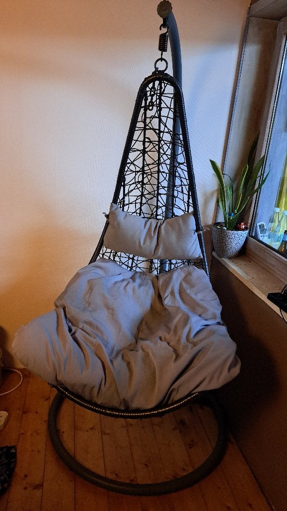 Feye hangstoel in standaard zwart, Jardin & Terrasse, Enlèvement, Utilisé, Une personne, Intérieur